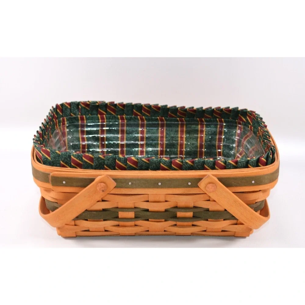 1996 Longaberger Holiday Cheer Basket Clot. Liner‎ & Protector 12L x 8W x 4.25H